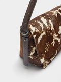Bolso De Hombro De Piel Con Pelo
