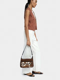 Bolso Bandolera Con Piel