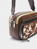 Bolso Bandolera Con Piel