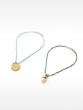 Set De Collares De Piedras Con Perla