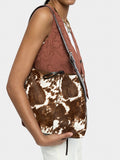 Bolso De Hombro Con Piel