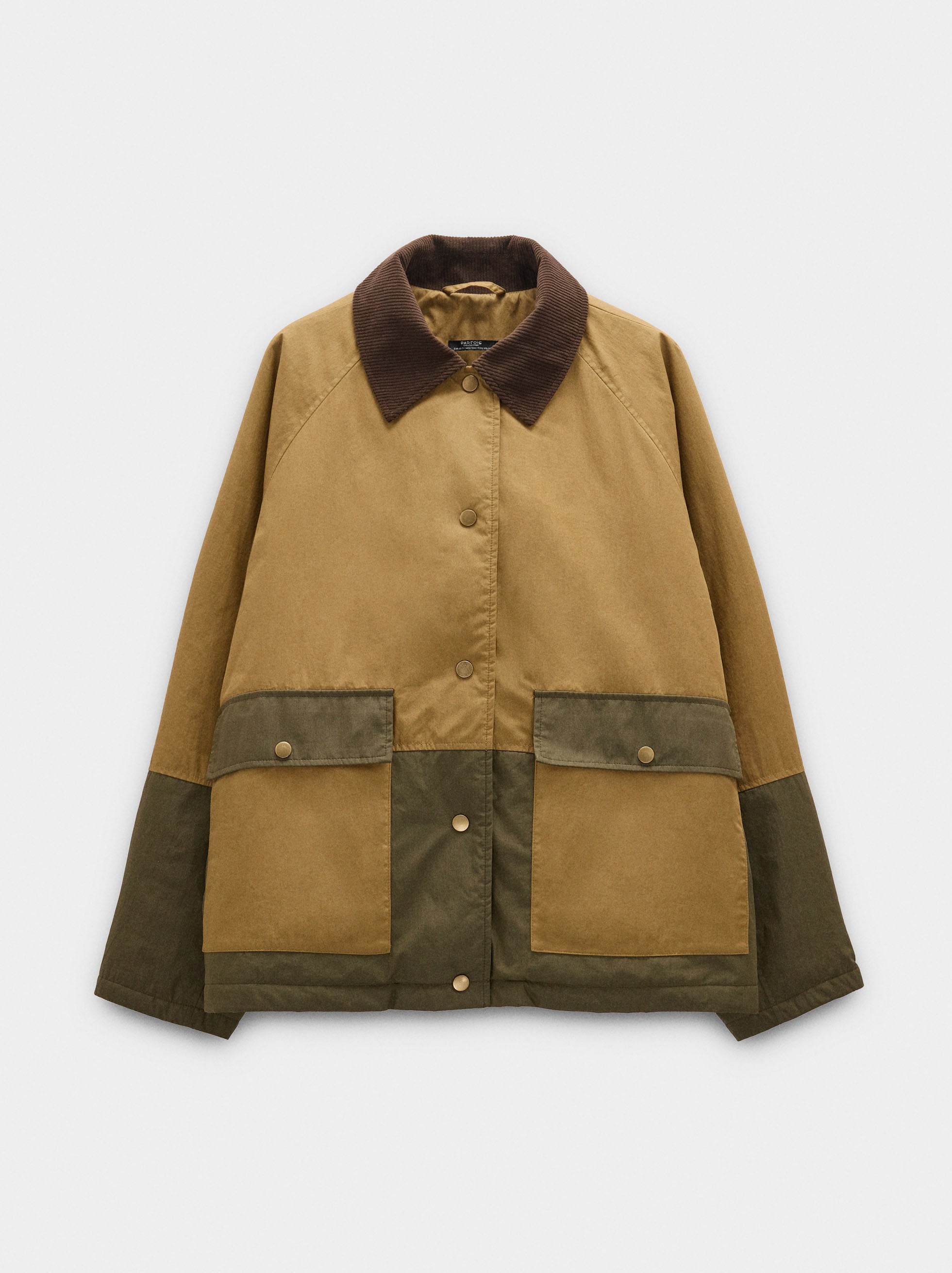 Chaqueta Contraste De Algodón