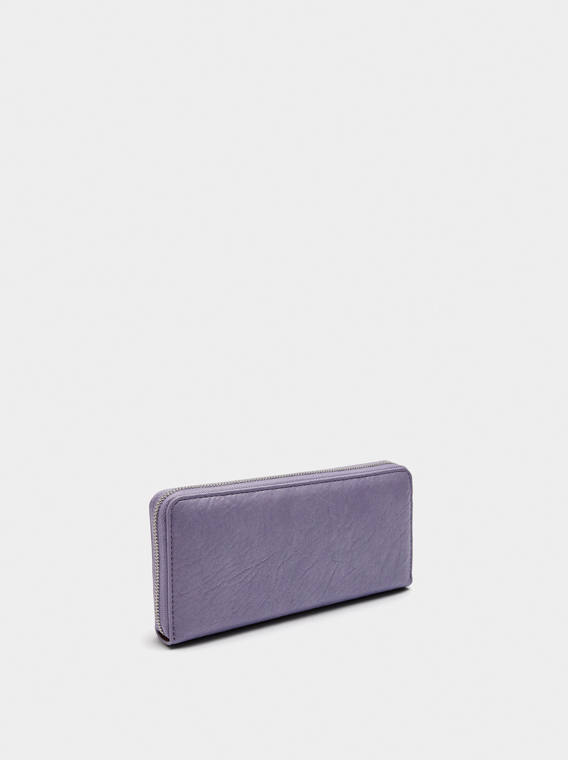 Cartera De Textura Con Cremallera