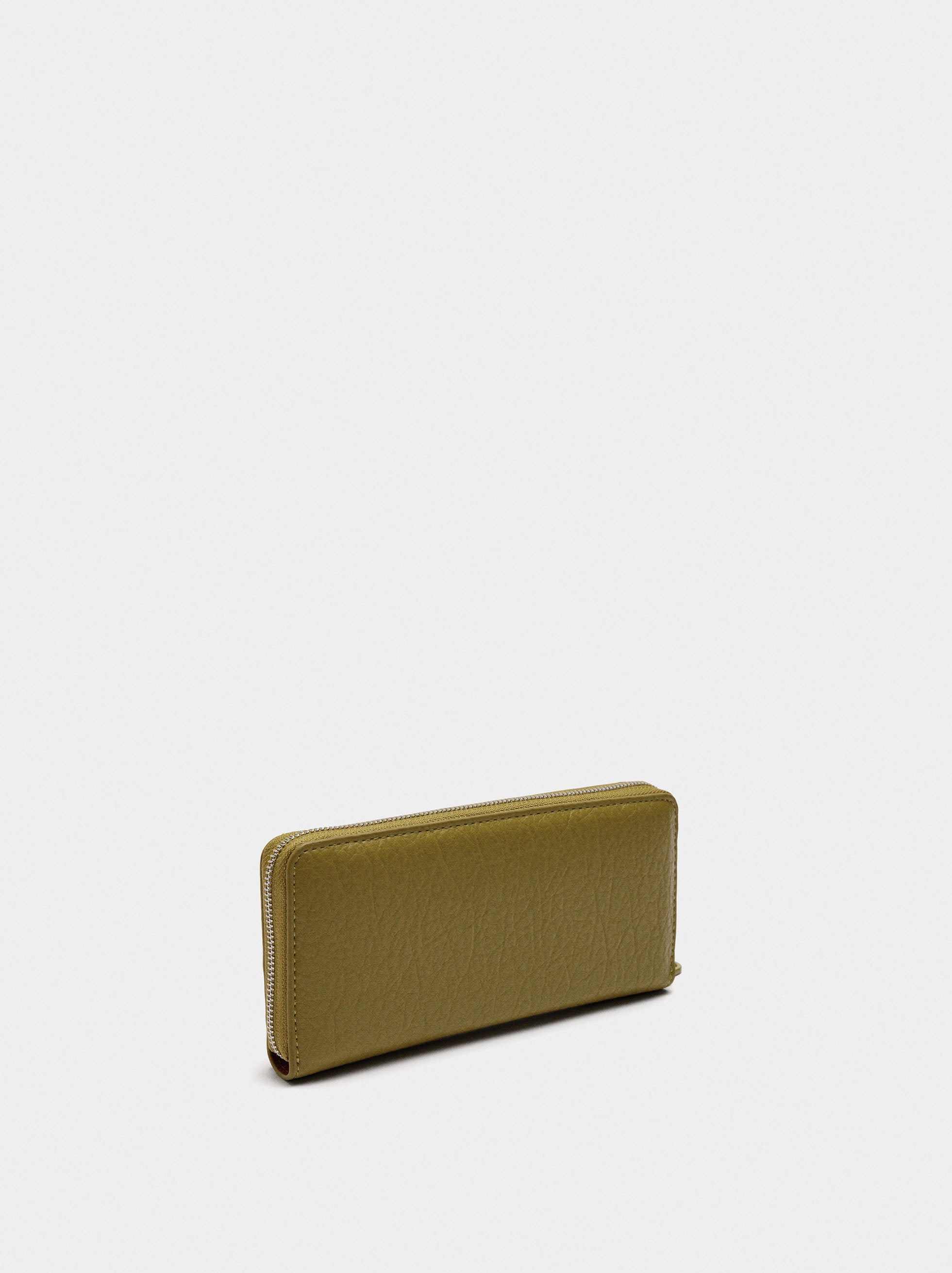 Cartera De Textura Con Cremallera