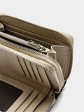 Cartera Con Textura Y Cremallera Doble