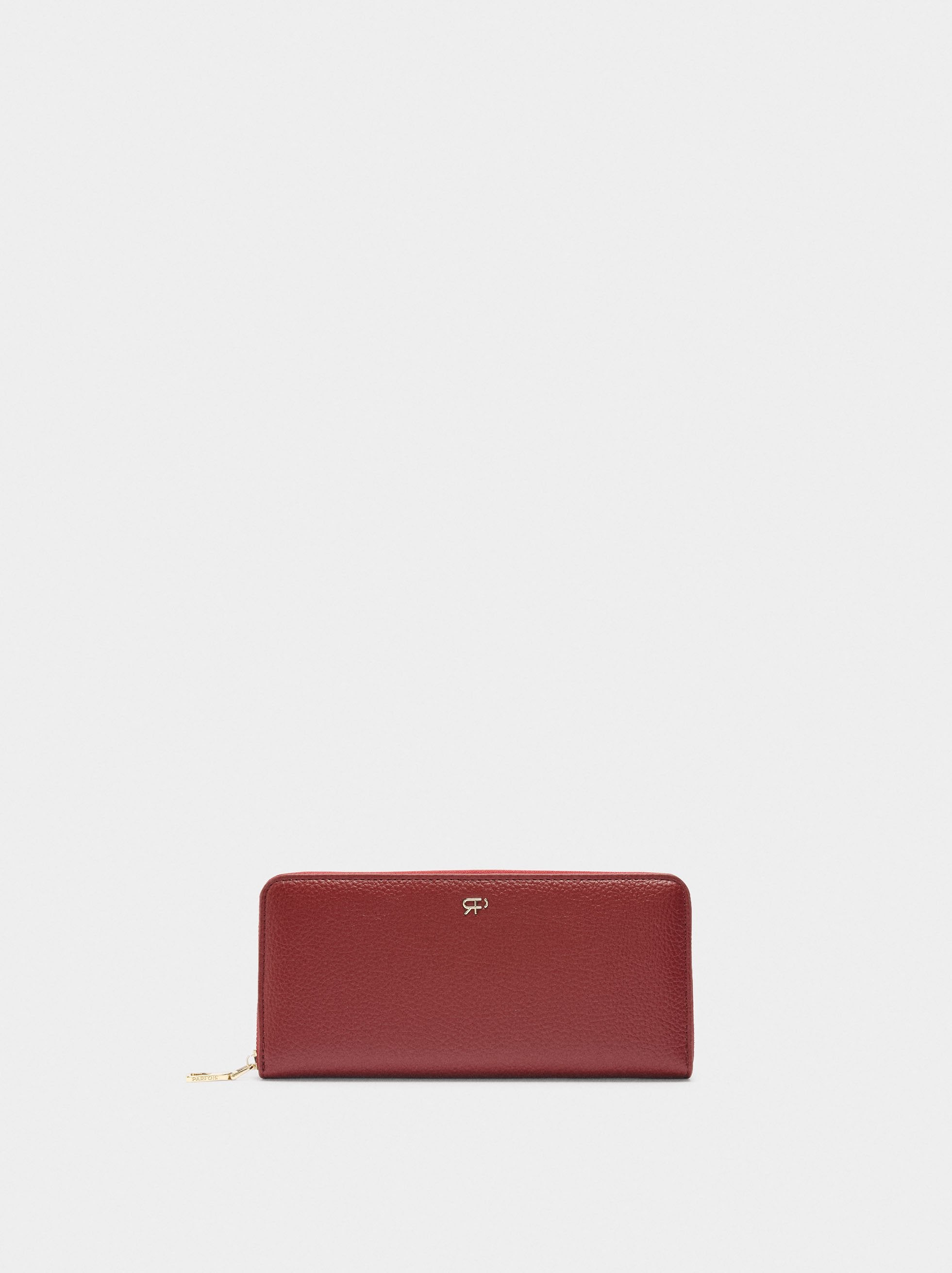 Cartera Con Textura Y Cremallera L