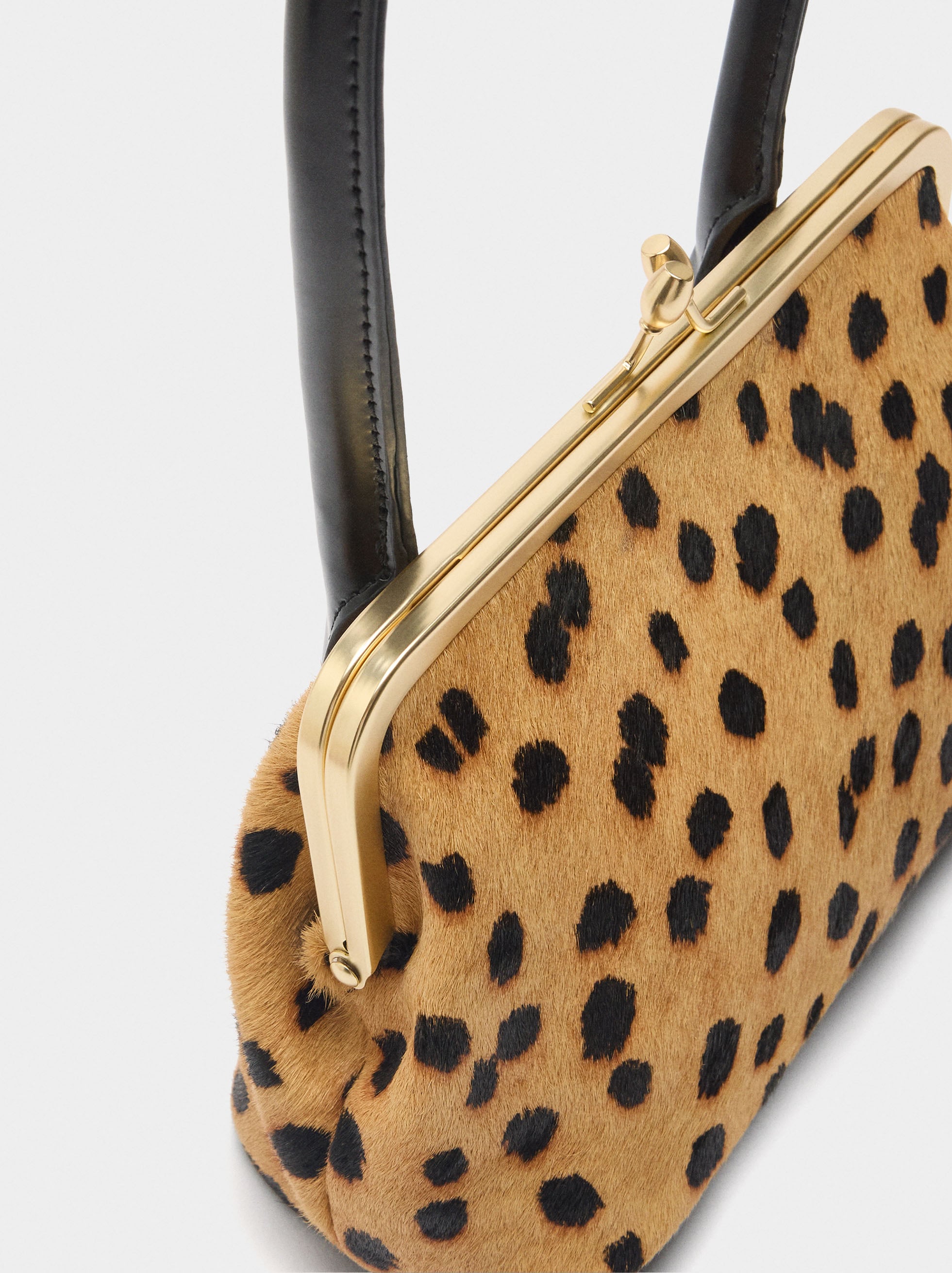 Bolso De Fiesta De Piel Estampado Animal