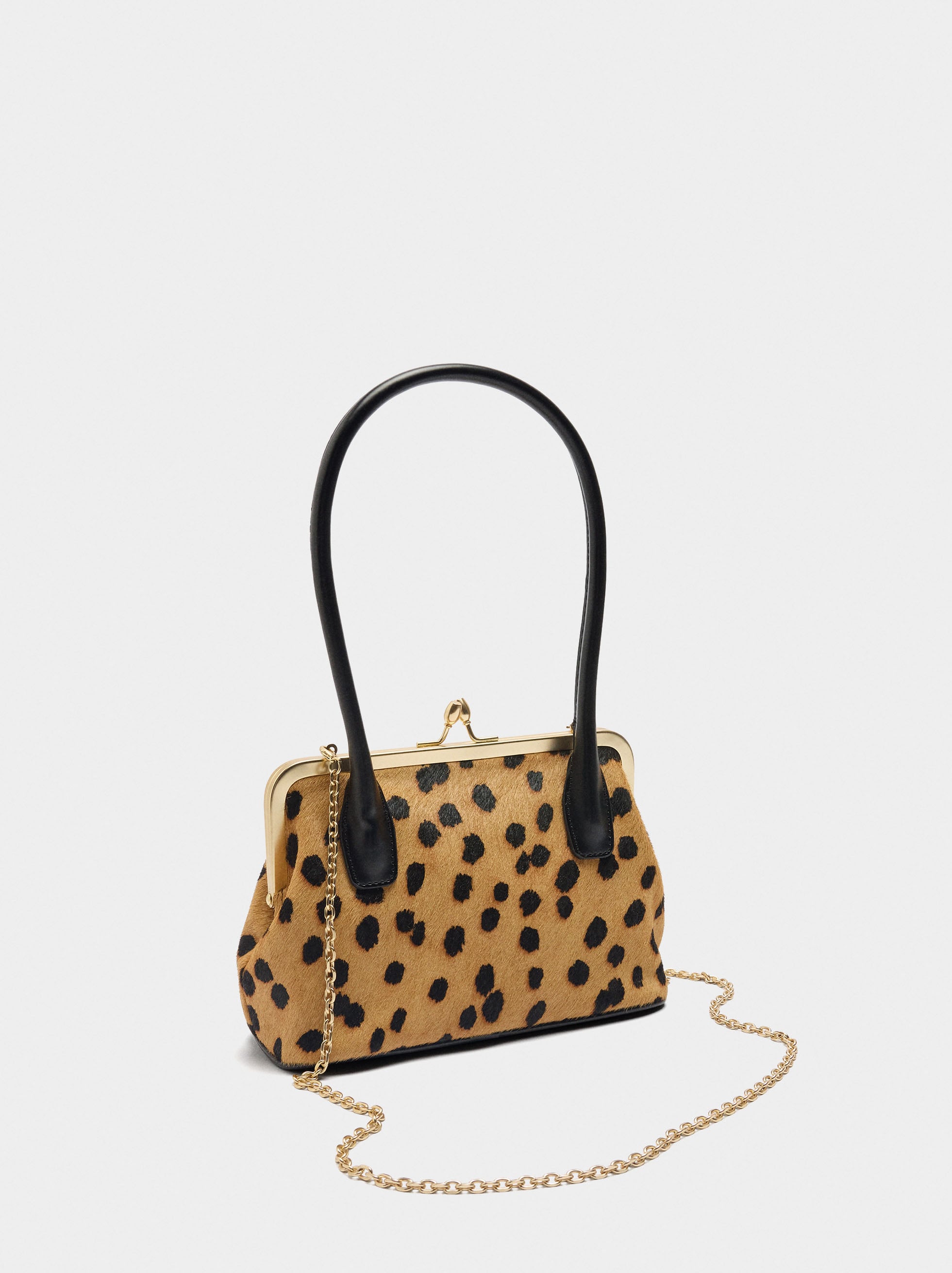 Bolso De Fiesta De Piel Estampado Animal