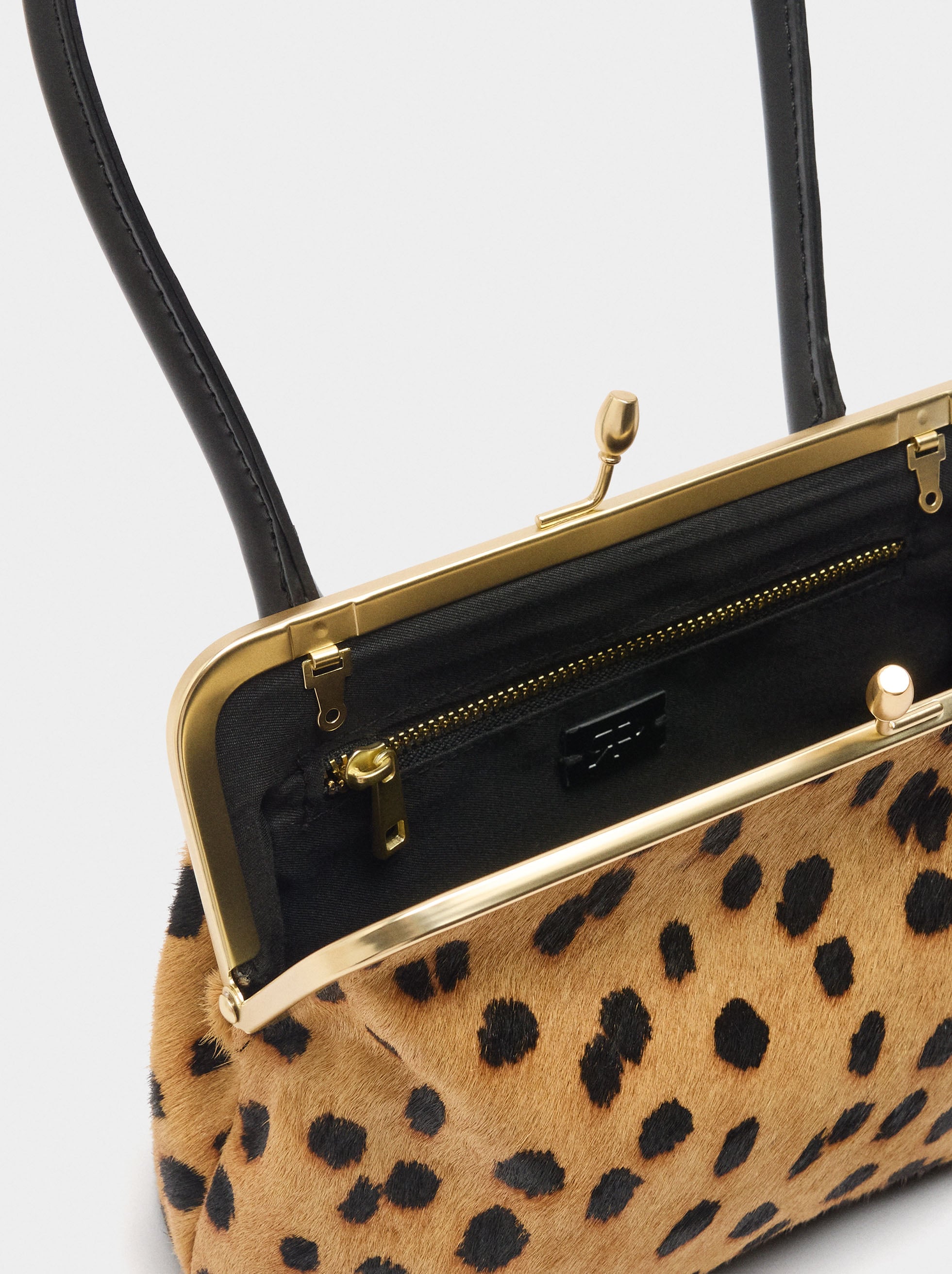 Bolso De Fiesta De Piel Estampado Animal