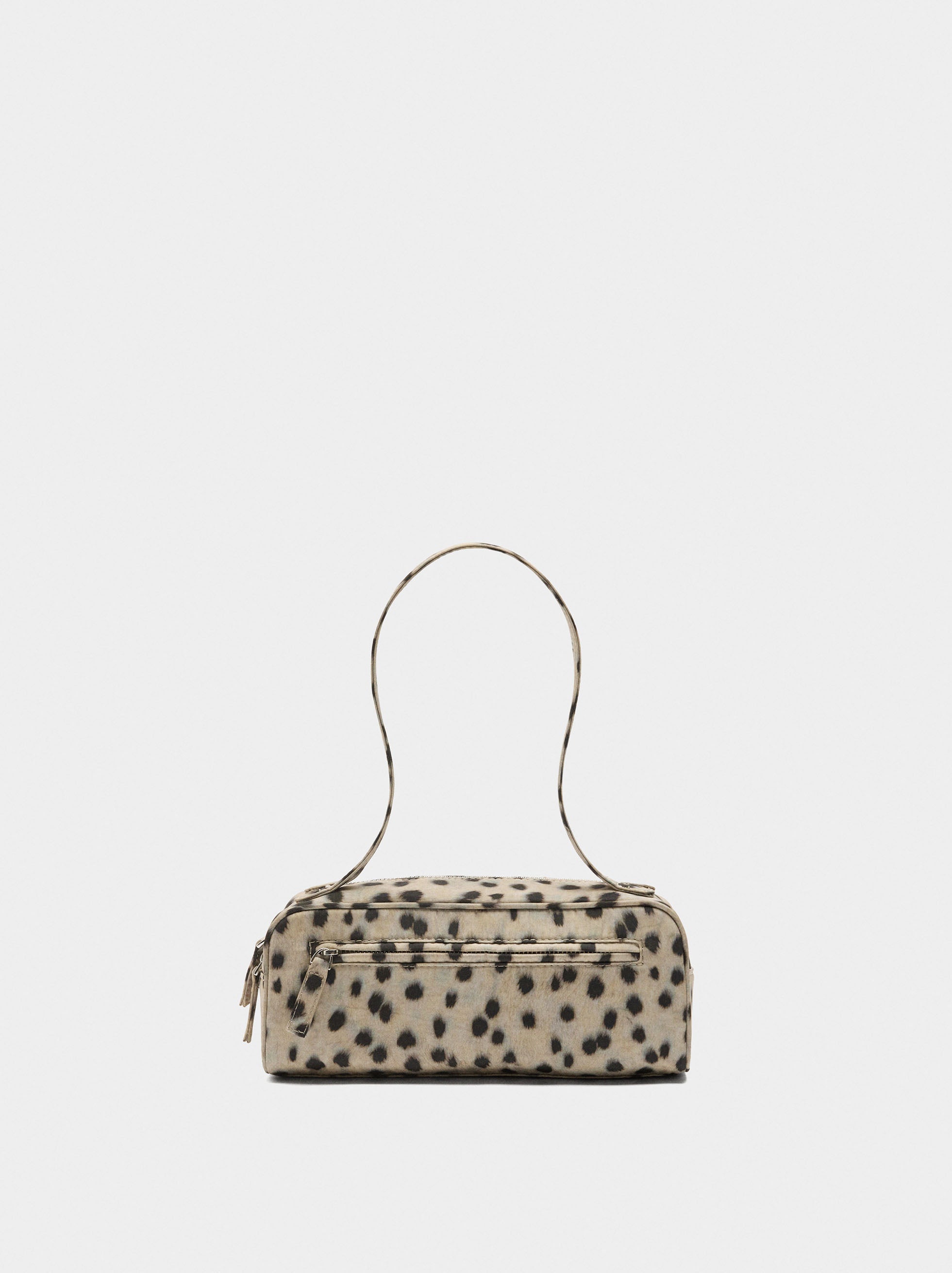 Bolso De Hombro De Nylon Estampado Animal