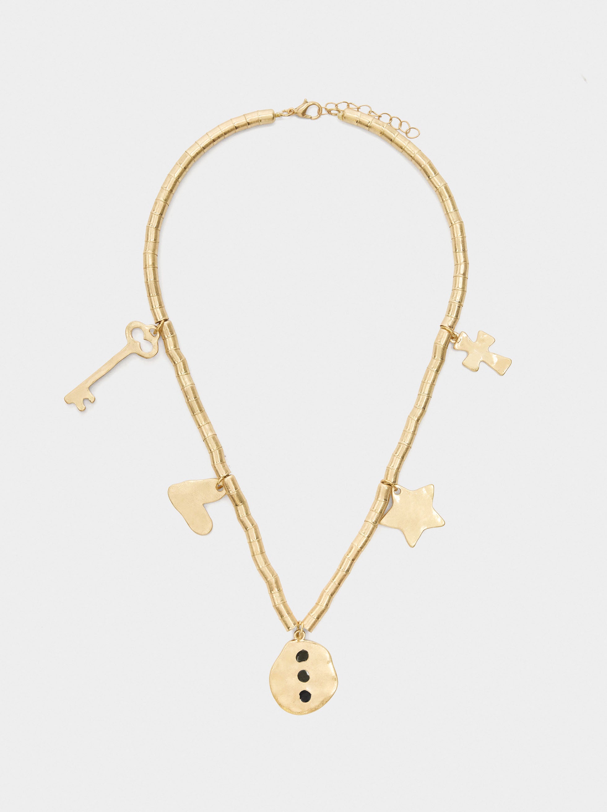 Collar Dorado Con Colgantes