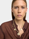 Collar Dorado Con Colgantes
