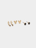 Set De Pendientes Con Corazón