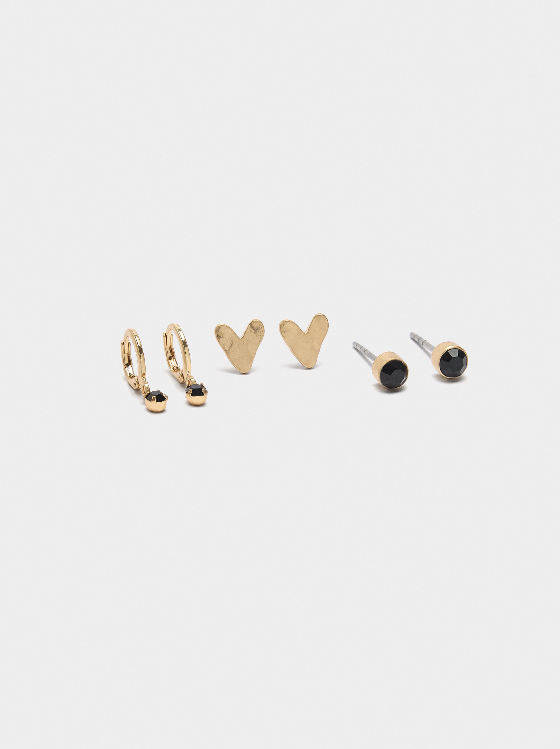 Set De Pendientes Con Corazón