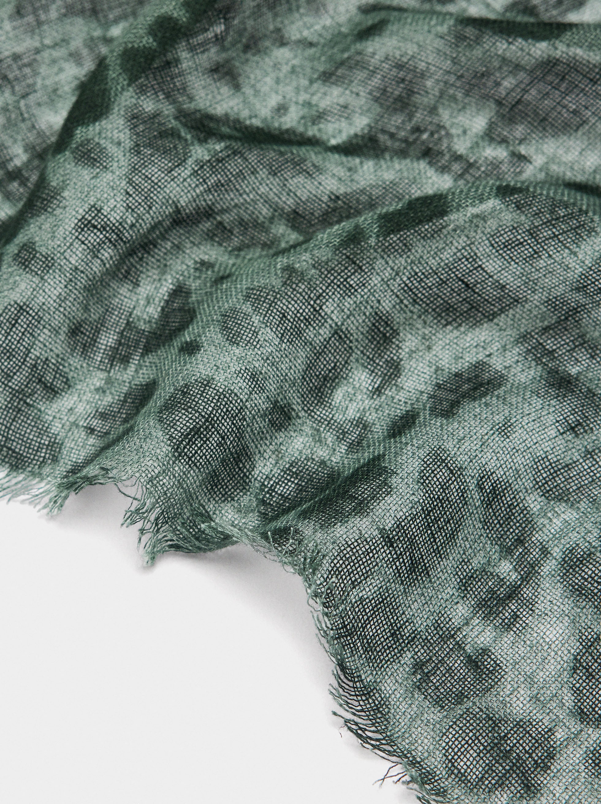 Pañuelo Estampado Con Lino