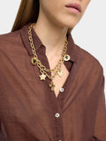 Collar De Eslabones Con Colgante De Cruz