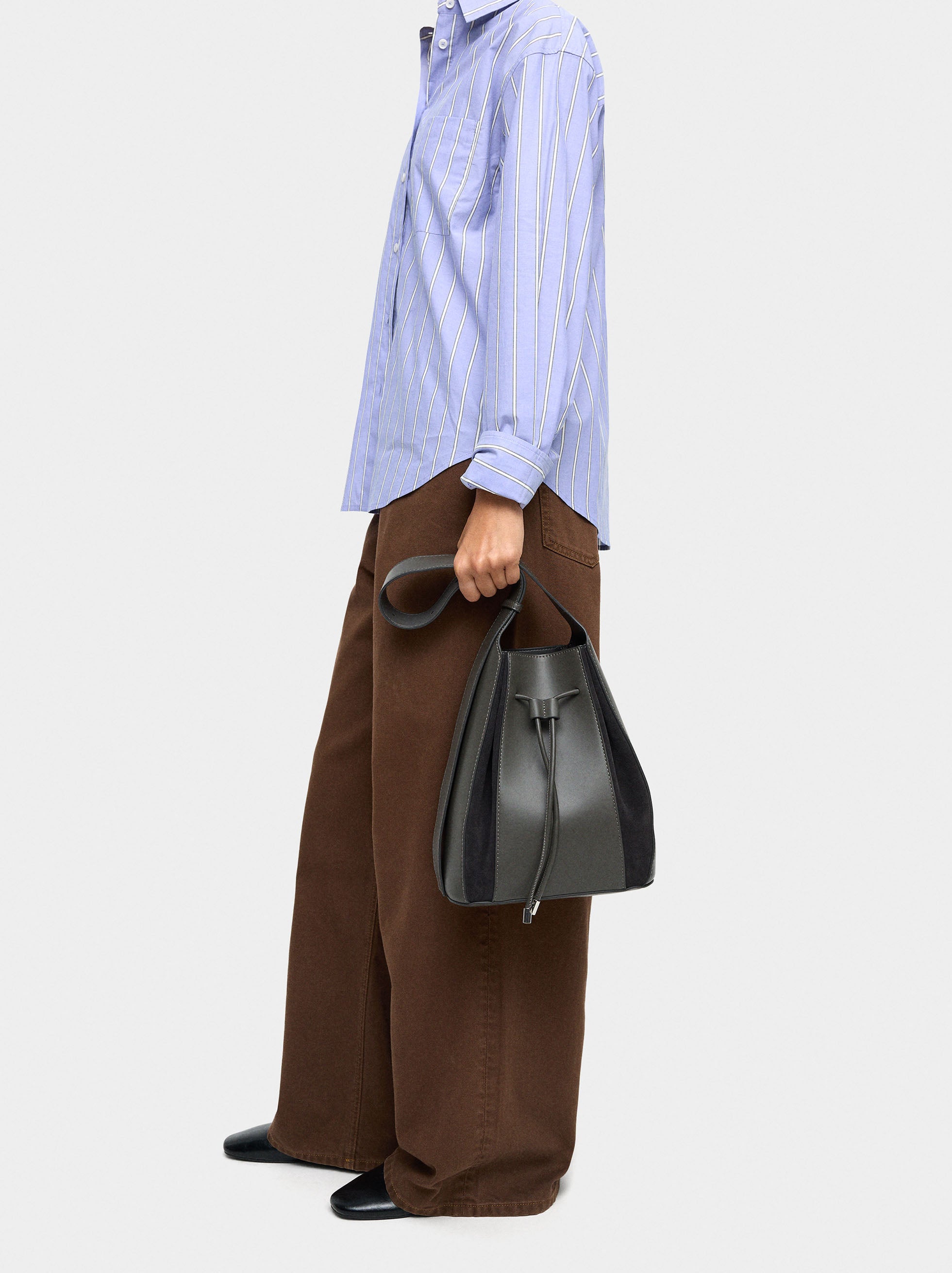 Bolso Bombonera Con Piel M