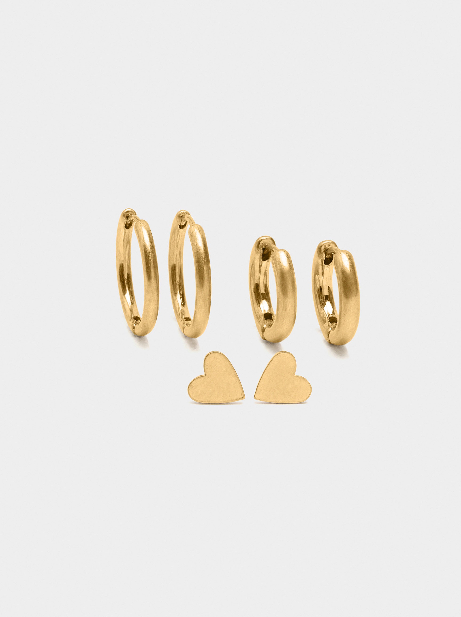 Set De Aros Con Corazón