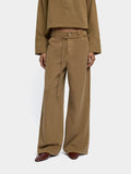 Pantalón Vaquero Recto Con Cinturón