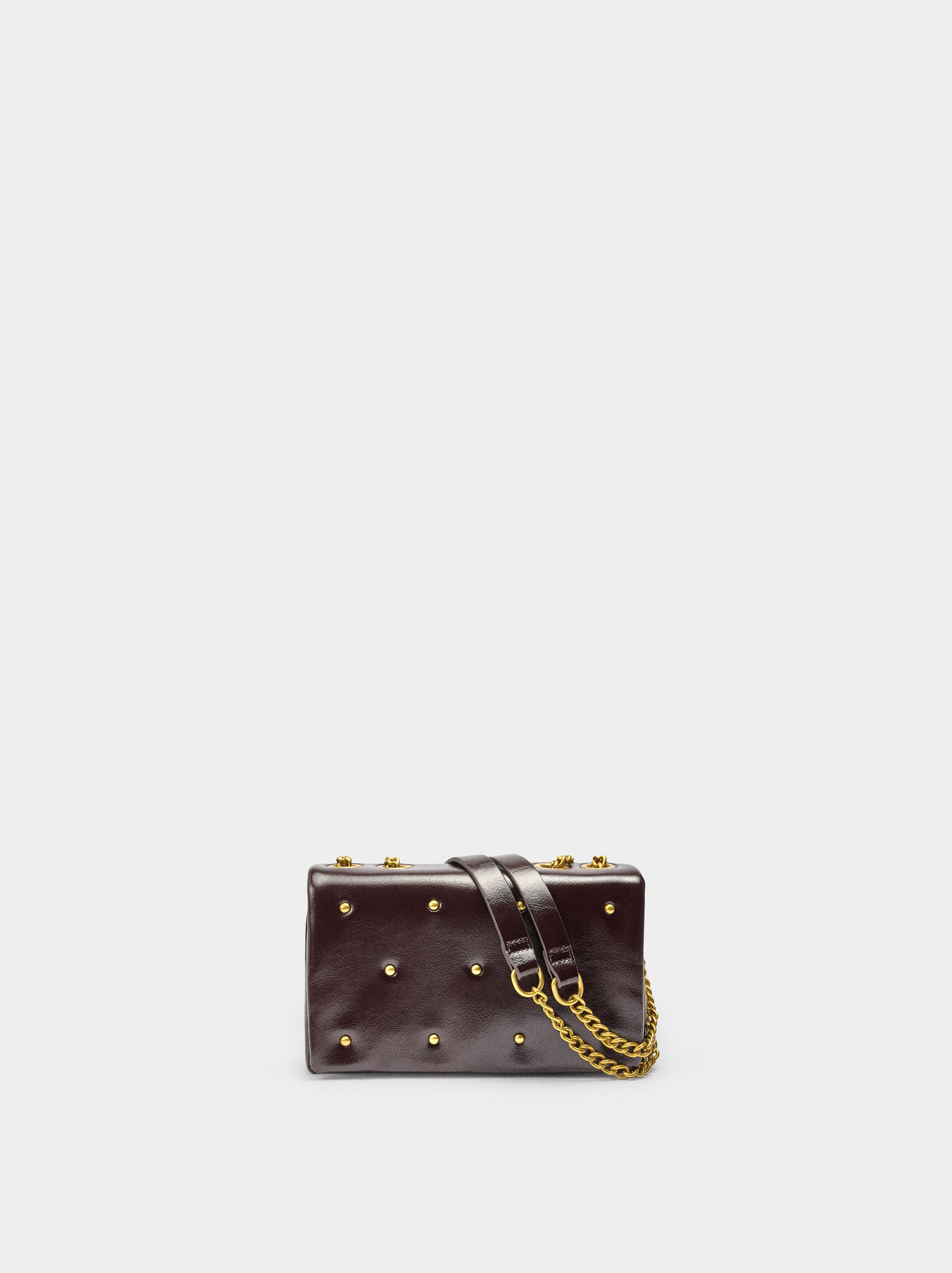 Bolso De Hombro Doble Con Tachuelas