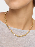 Collar Corto De Cuentas Rectangulares Planas