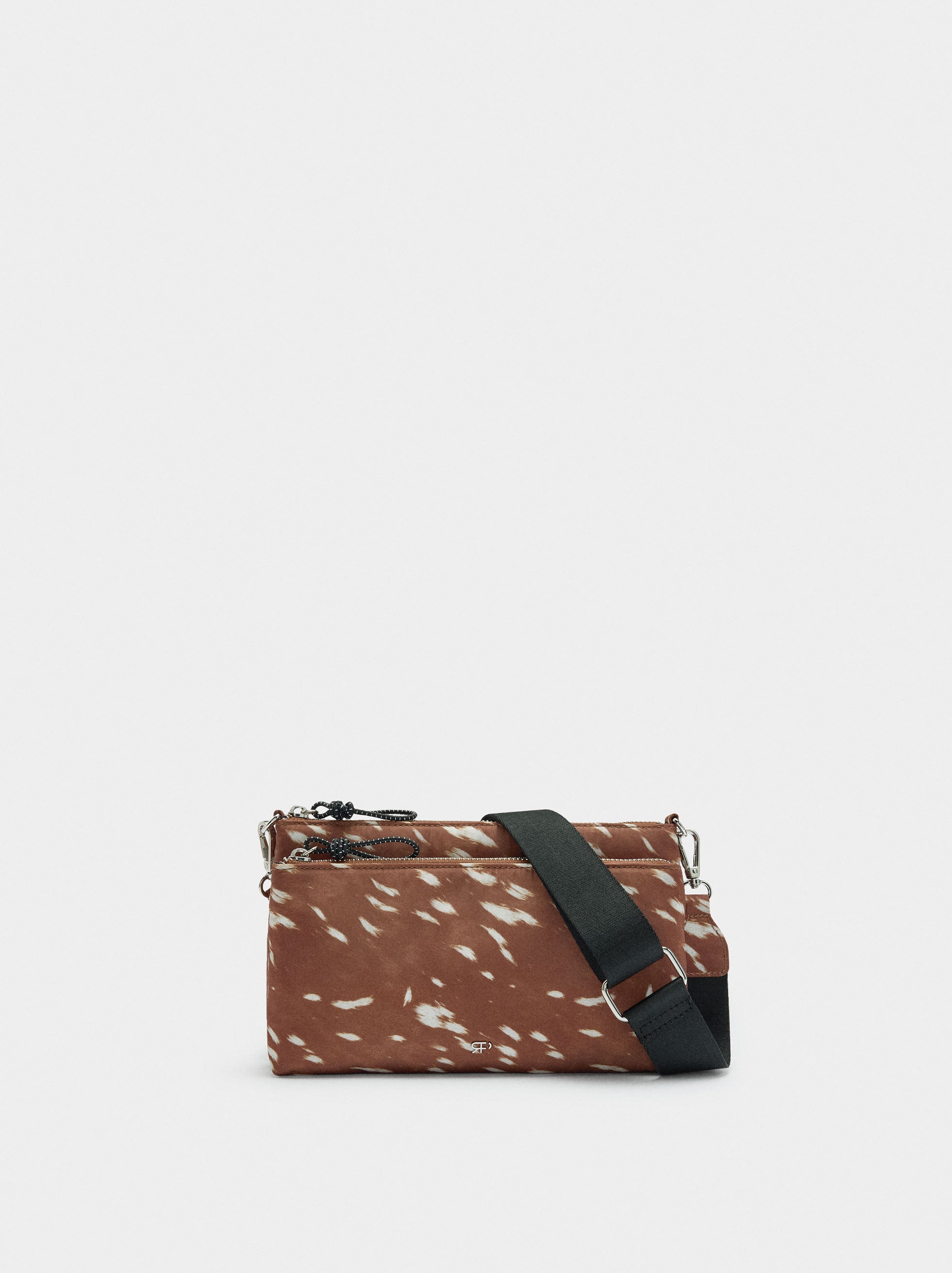 Bolso Bandolera Estampado De Nylon