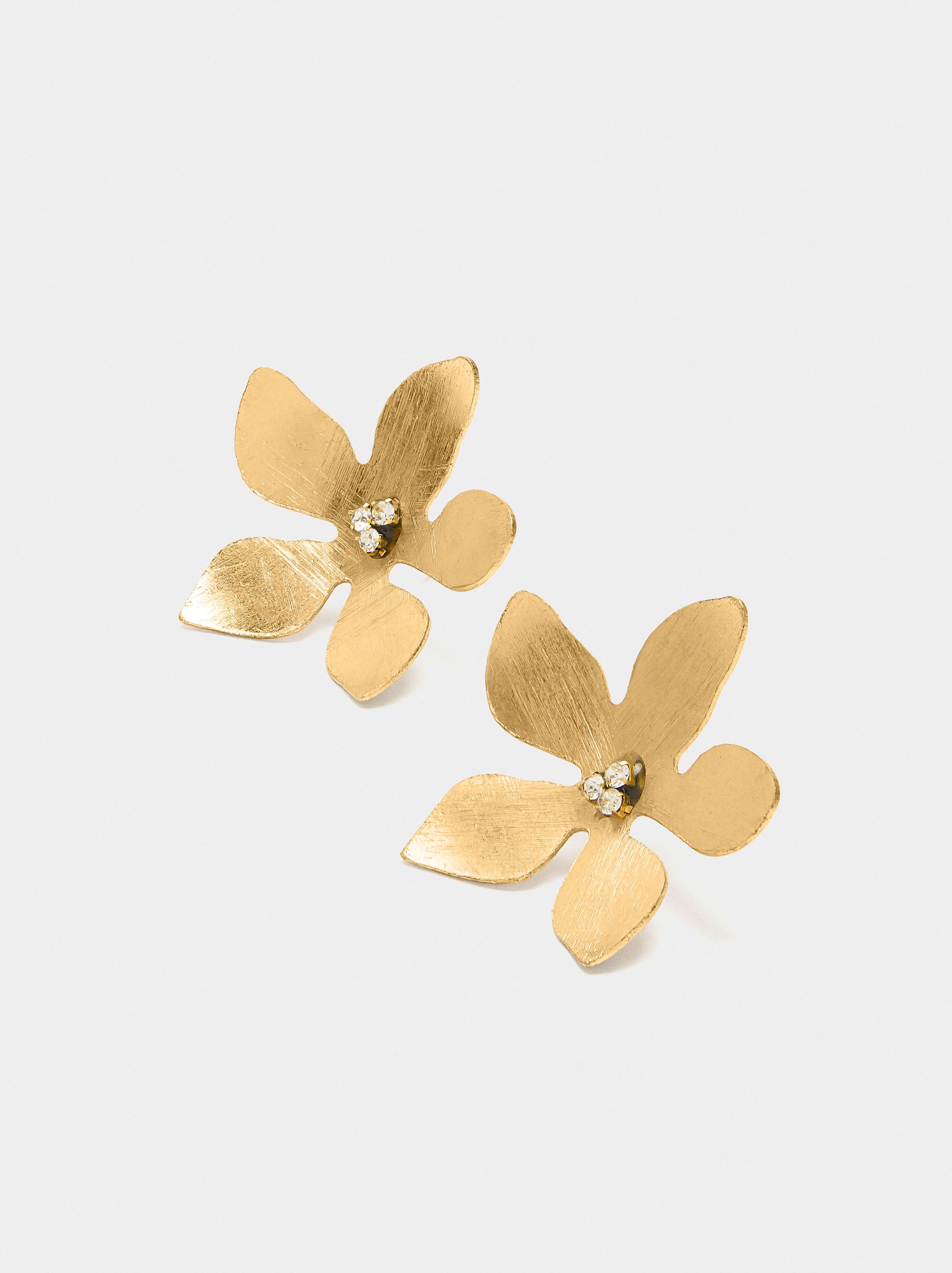 Pendientes Flor Con Piedras