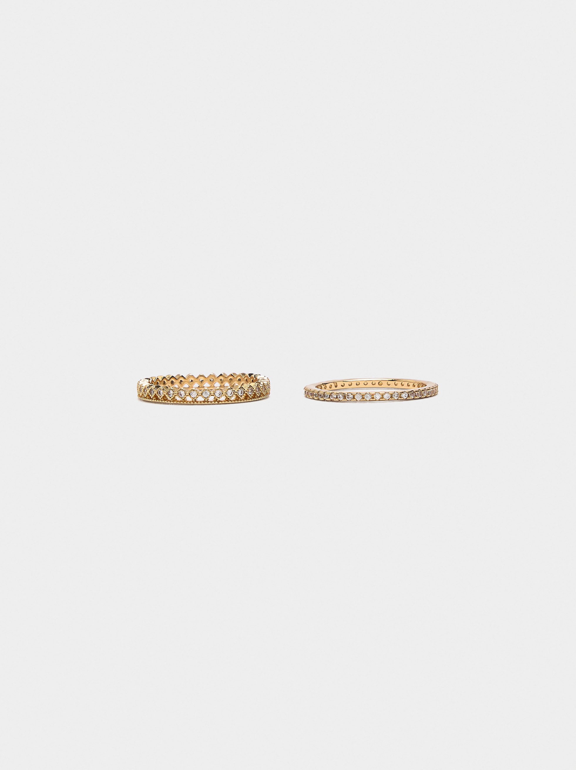 Set De Anillos Con Circonitas