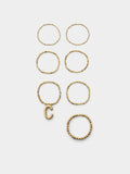 Set De Pulseras Elásticas Doradas