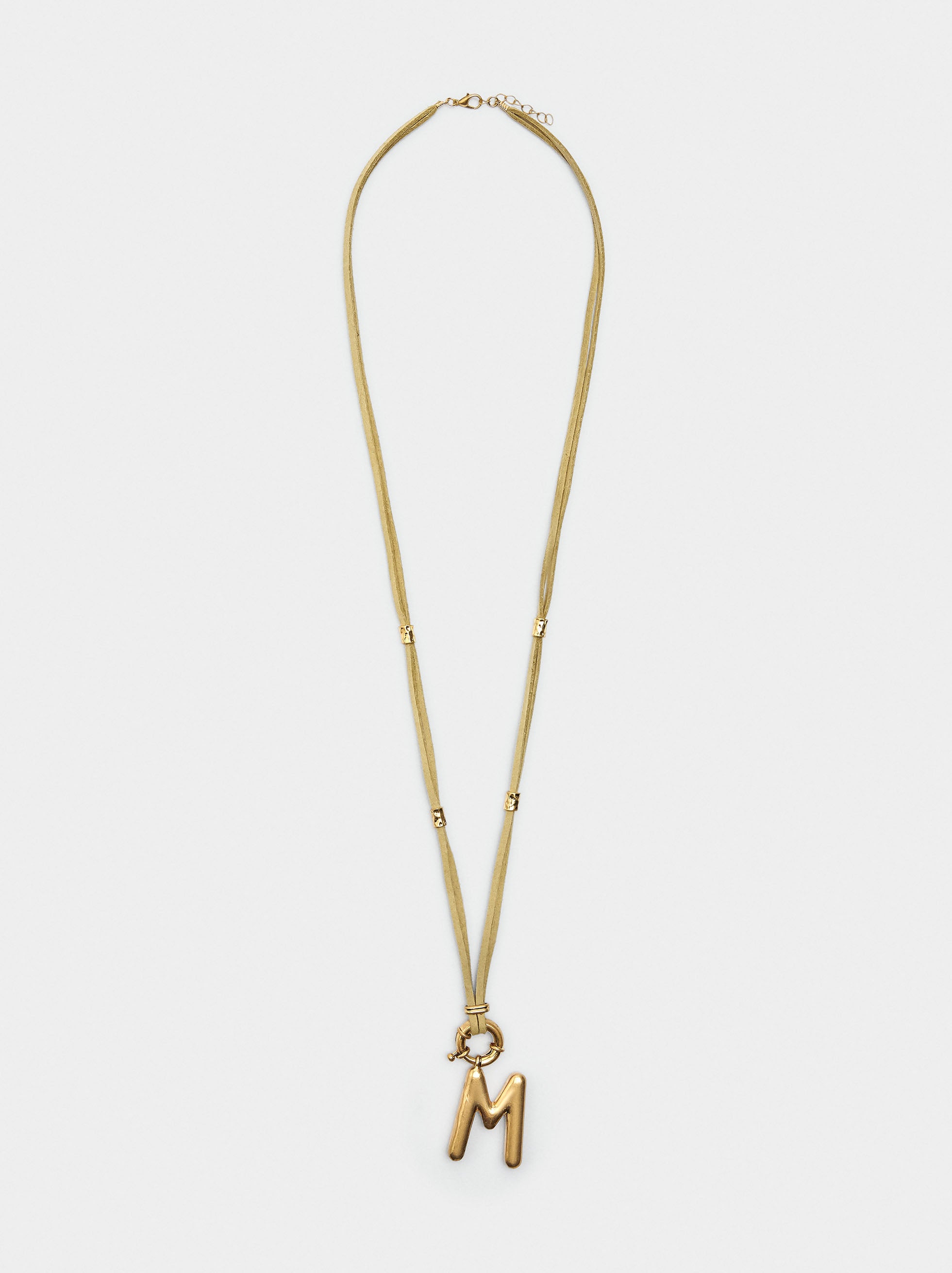 Collar De Cordón Con Letra