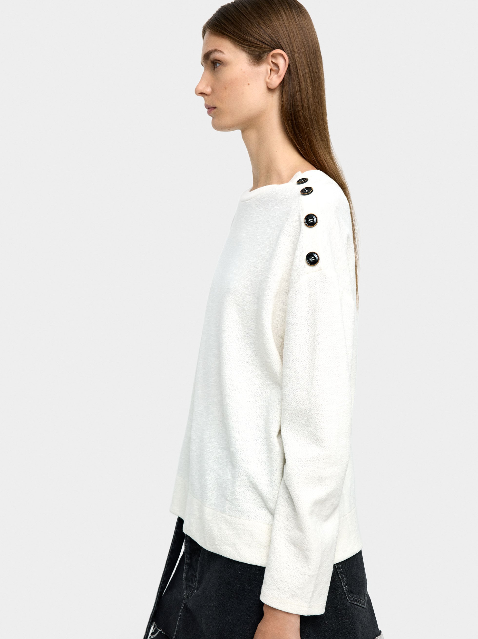 Jersey De Manga Larga Con Botones
