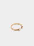 Anillo Abierto De Perla Y Circonitas