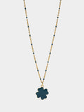 Collar Largo Con Esmalte - Acero Inoxidable
