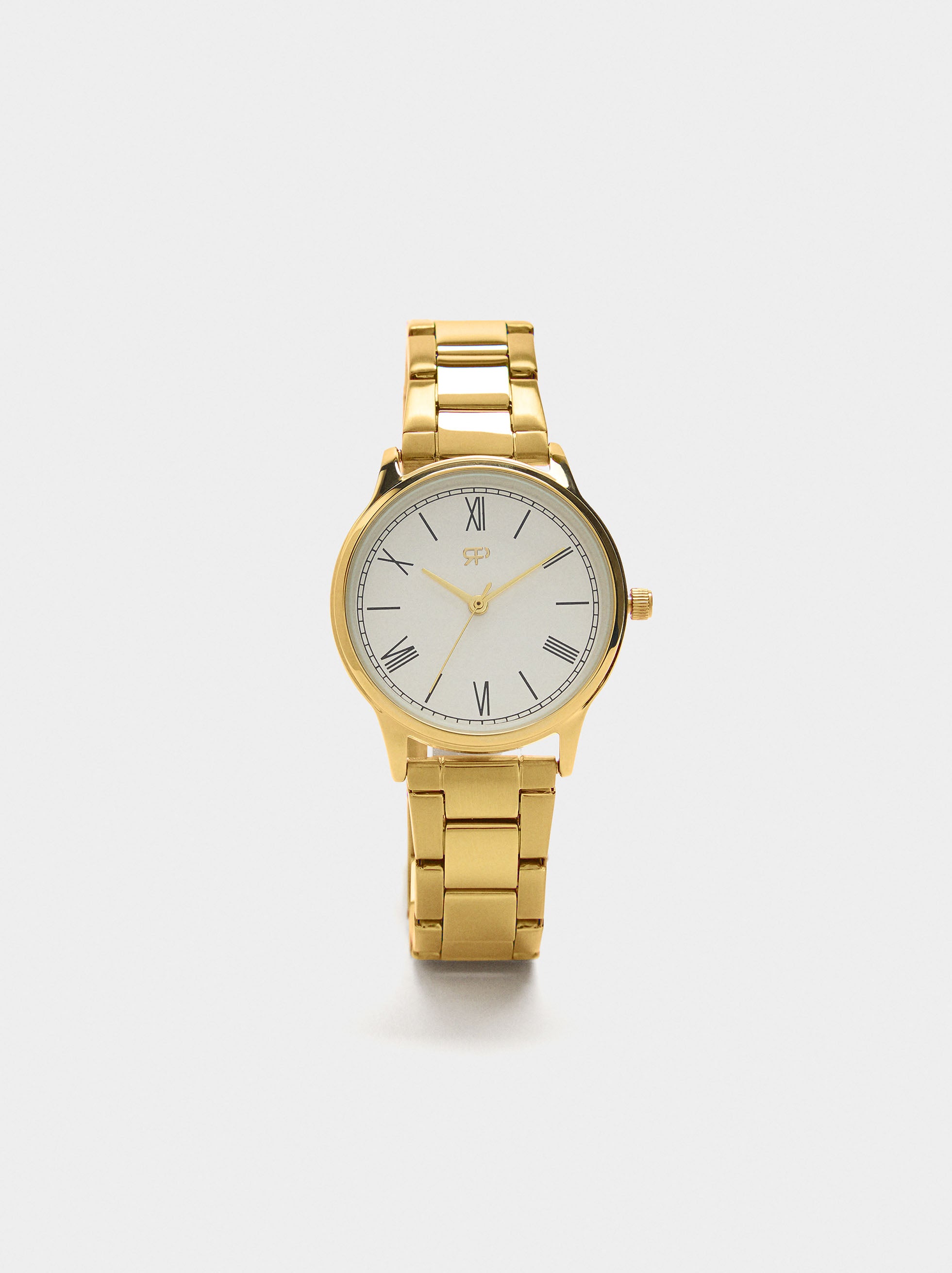 Reloj Dorado Con Pulsera De Acero Inoxidable