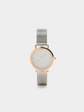 Reloj Bicolor De Malla Metálica