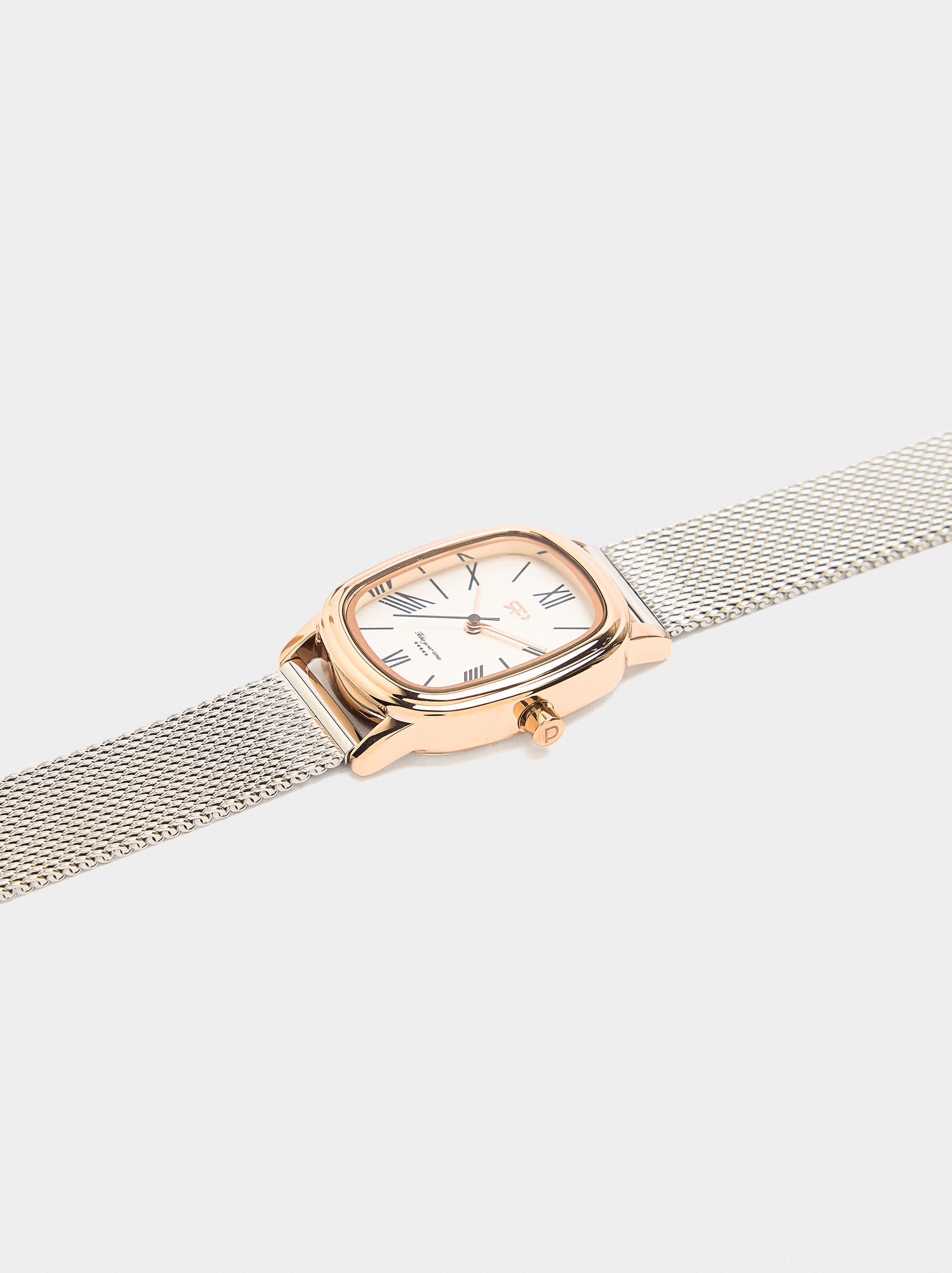 Reloj De Malla Metálica De Acero Inoxidable