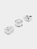 Set De Pendientes Y Anillos Irregulares