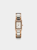 Reloj Bicolor Con Pulsera De Acero Inoxidable
