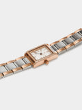 Reloj Bicolor Con Pulsera De Acero Inoxidable