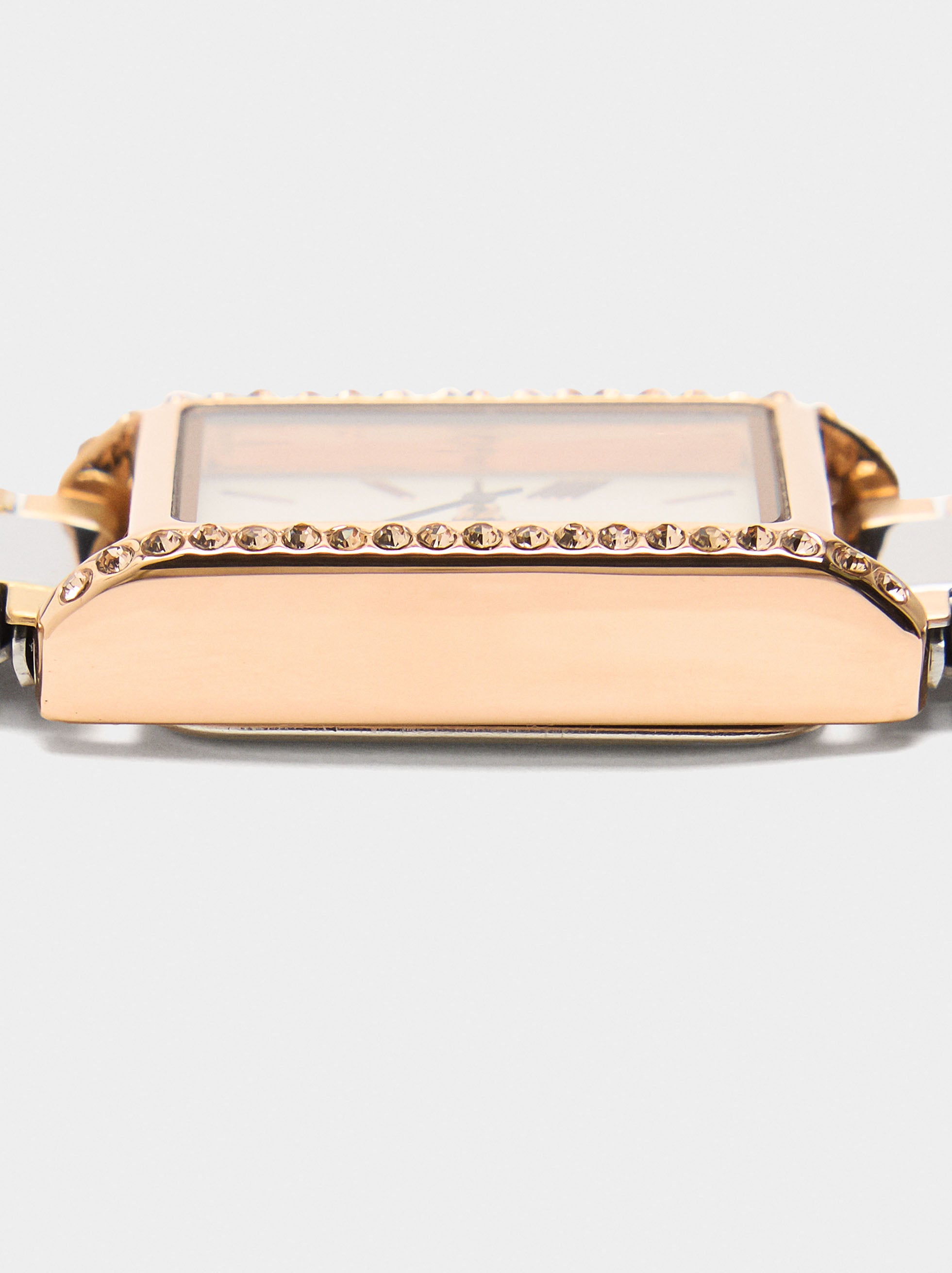 Reloj Bicolor Con Pulsera De Acero Inoxidable