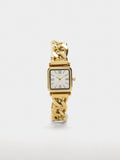 Reloj Mostrador Cuadrado Pulsera De Eslabones