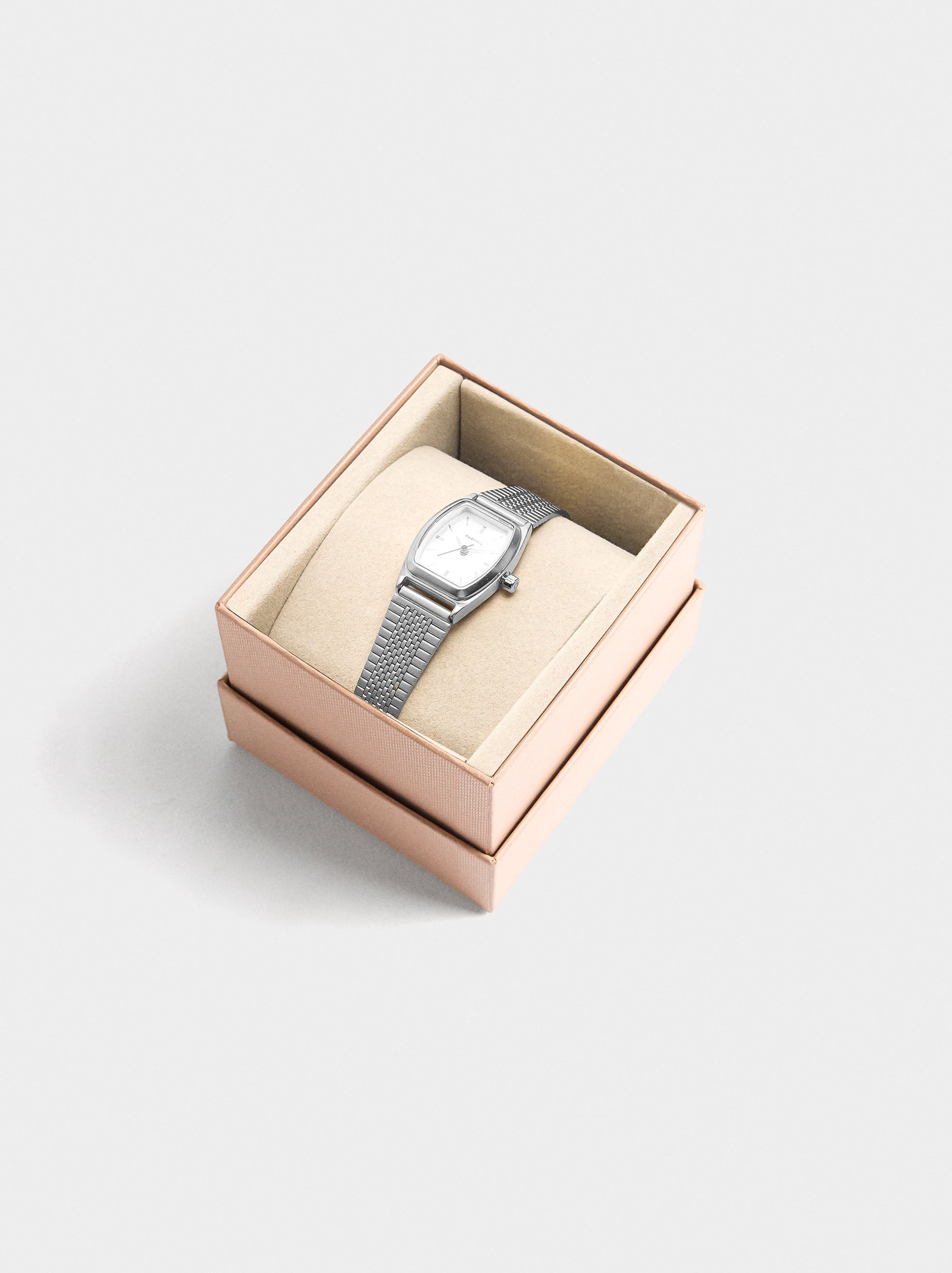 Reloj Cuadrado Con Pulsera De Acero Inoxidable