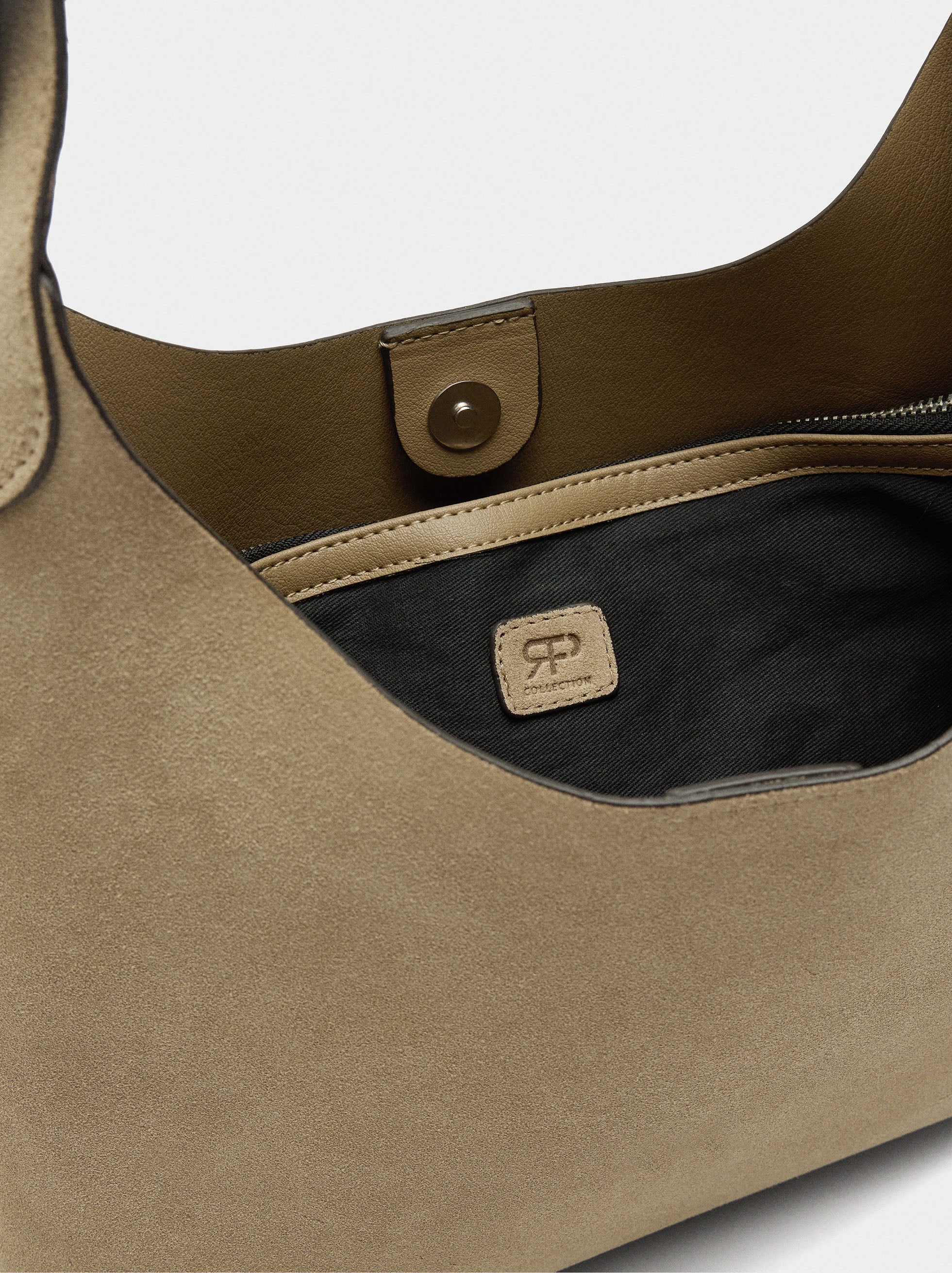 Bolso De Hombro De Piel Serraje