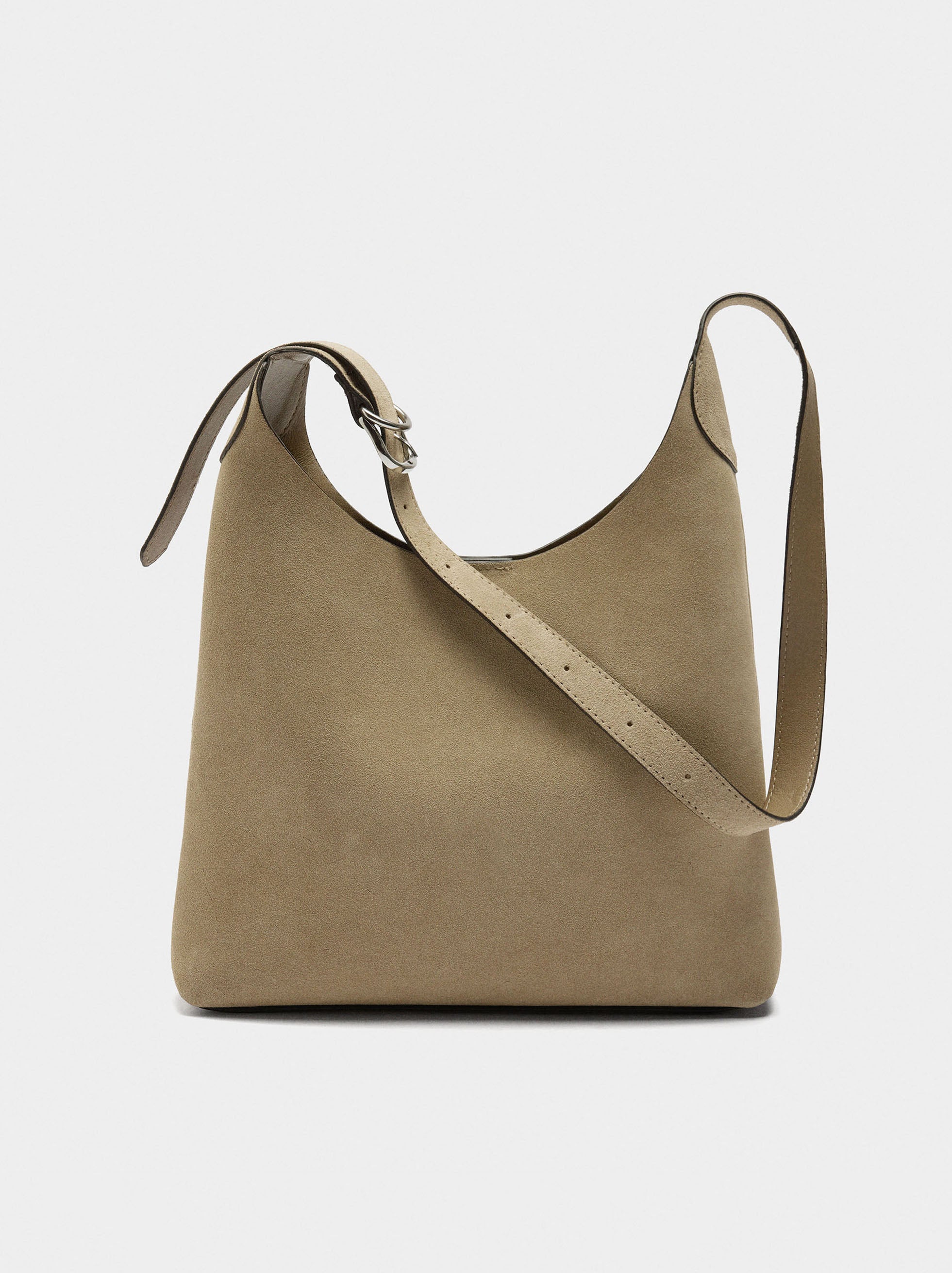 Bolso De Hombro De Piel Serraje