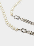 Collar Conversible De Eslabones Y Perlas