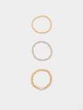 Set De Tres Pulseras Elásticas Bicolor