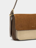 Bolso Bandolera Con Piel