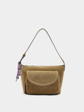 Bolso De Hombro Con Piel