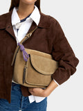 Bolso De Hombro Con Piel