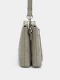 Bolso Bandolera Efecto Craquelado Con Tachuelas